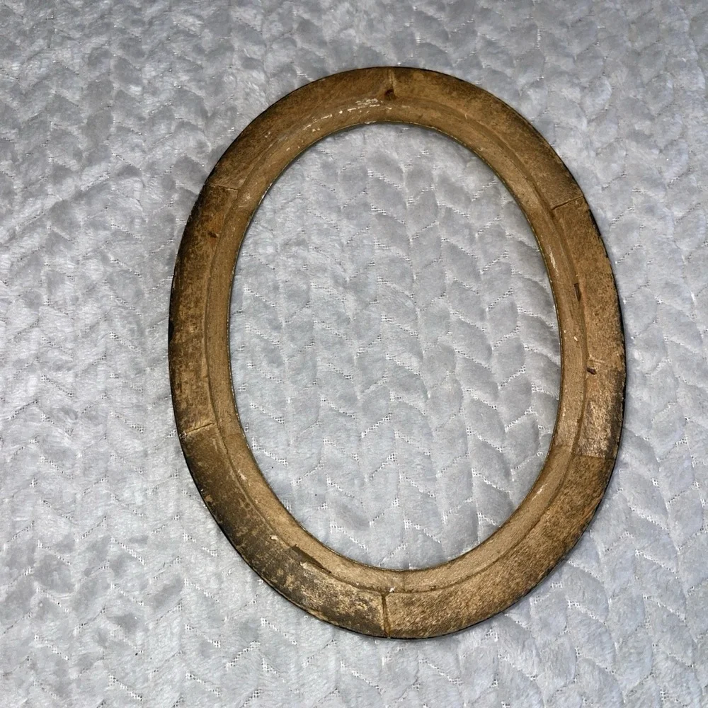 Vintage Oval Wood Picture Frame 5x7 Traditional Classic Ebony Color‎ Gold Trim